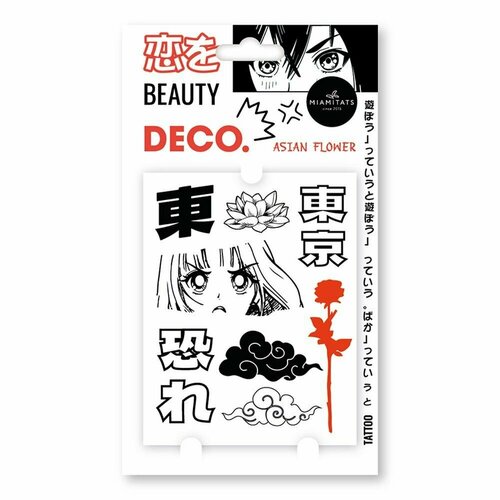     DECO. JAPANESE by Miami tattoos  (Asian Flower)   -     , -,   