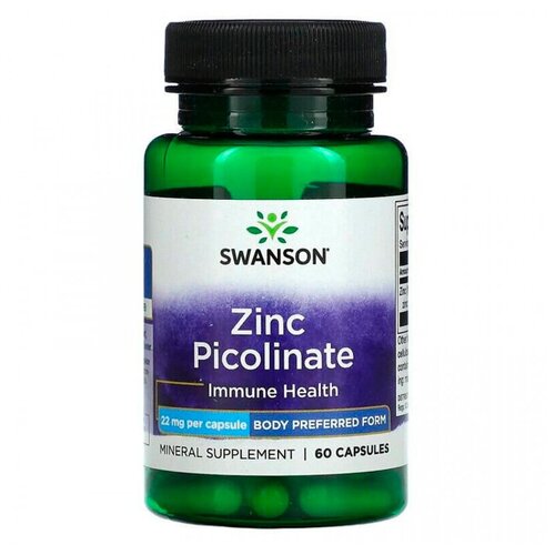  Swanson Zinc Picolinate - Body Preferred Form 22 mg, 60 .   -     , -,   