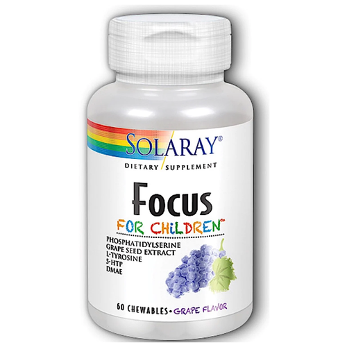 ������ ������ ����������� �������� Focus For Children, Kids, ����������� ��������, 60 ��������, Solaray ����