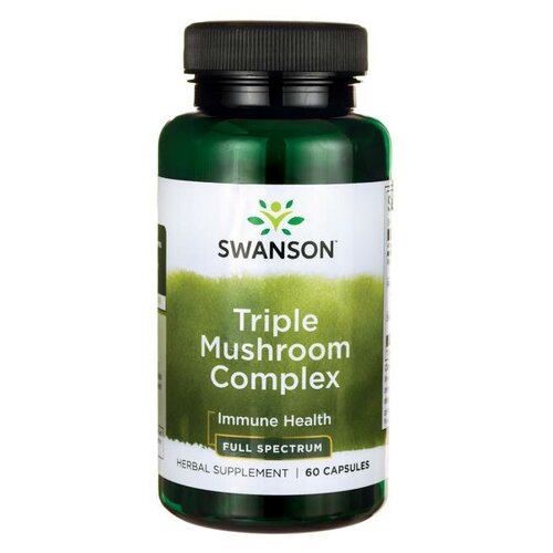  Swanson Triple Mushroom Complex (Maitake, Reishi, Shitake) Full Spectrum 60  (Swanson)   -     , -,   