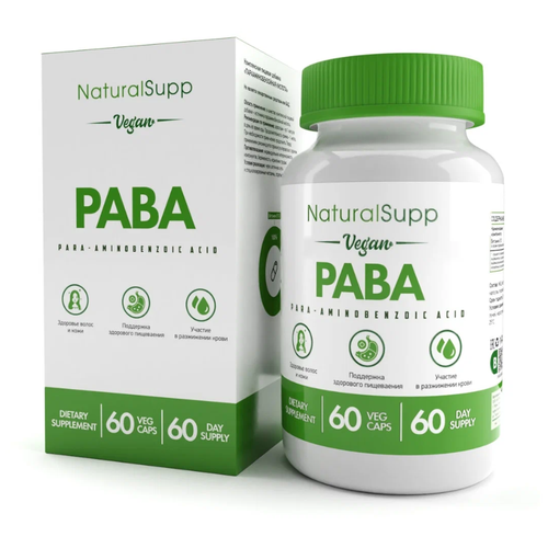   NaturalSupp Vegan PABA, 60 .   -     , -,   