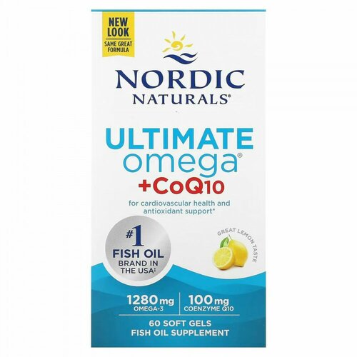 ������ ������ Nordic Naturals, Ultimate Omega, � ��������� Q10, �� ������ ������, 60 ������ ����